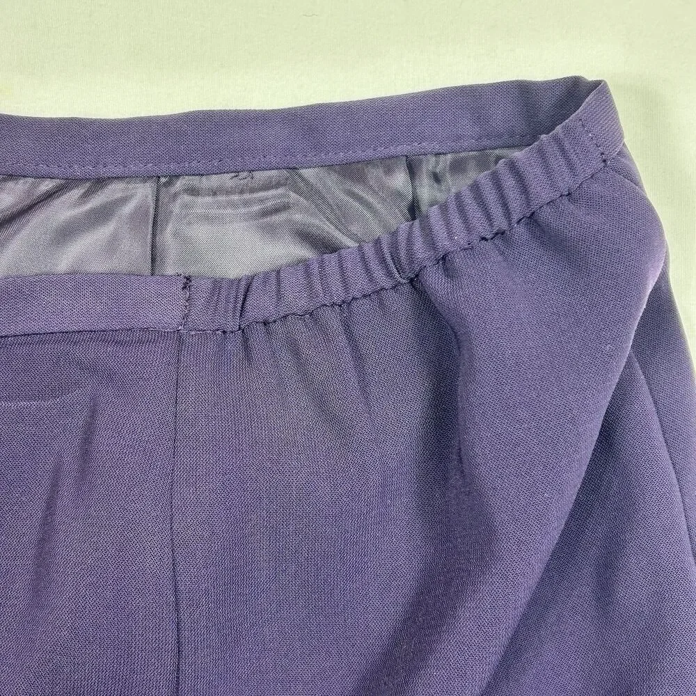 Norton McNaughton Womens 18 Pleated Skirt Deep Plum Career Preppy Academia